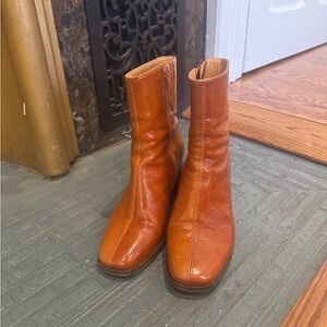 Sezane Patent Leather Boots Size: 36